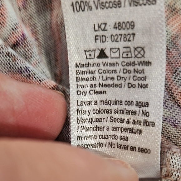 LASCANA FOR VENUS Paisley Print Blousy Tank - Peach and Purple - Picture 7 of 8